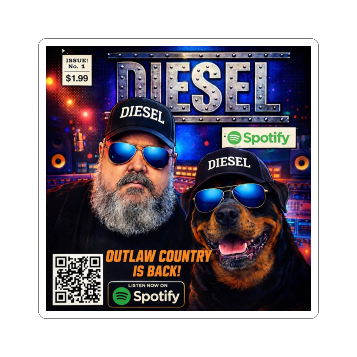 Diesel Issue No. 1 – Outlaw Country Is Back! Official QR Code Sticker