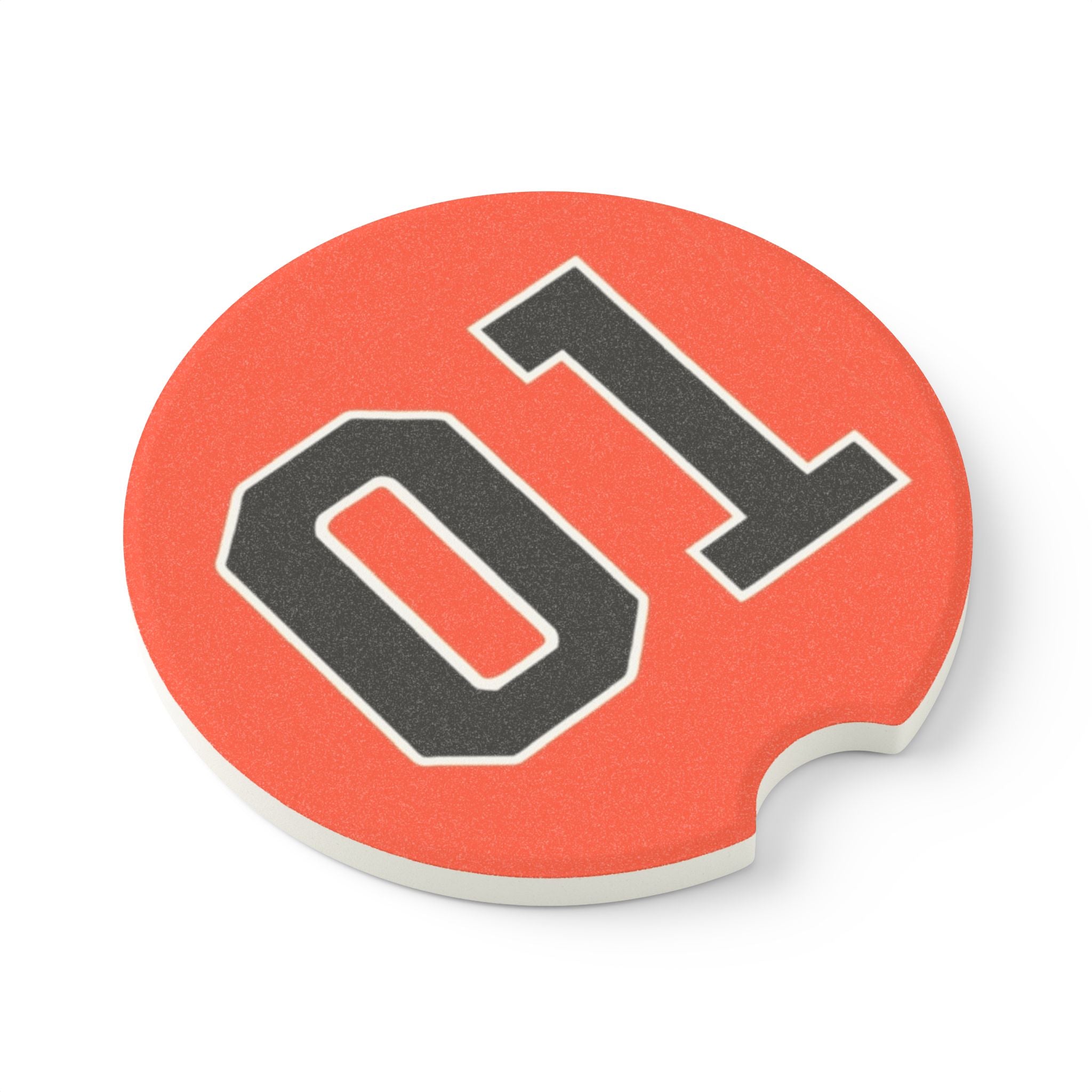Soapstone Car Coaster — Retro '01' Numbered Cup Holder Insert