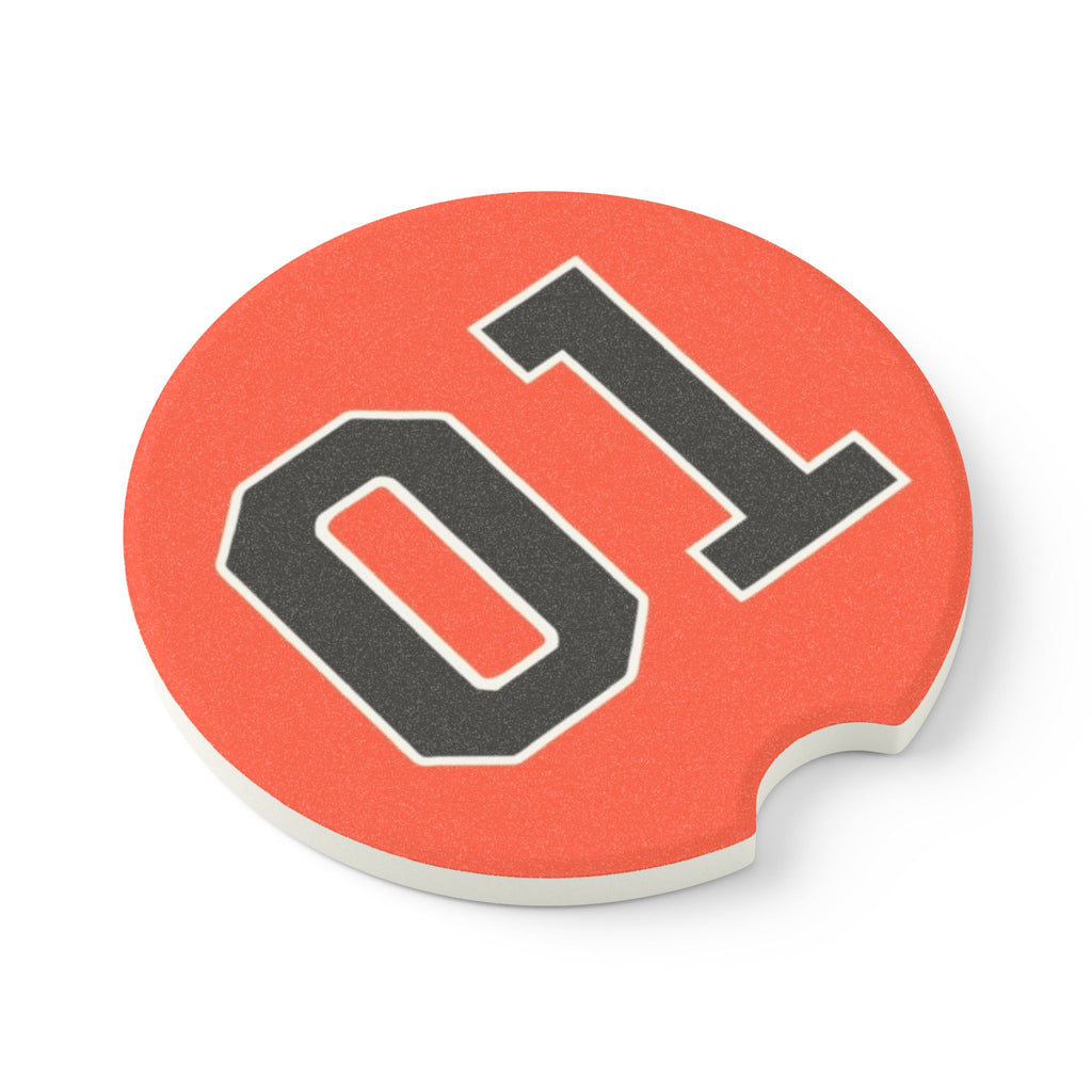 Soapstone Car Coaster — Retro '01' Numbered Cup Holder Insert