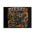 Diesel Till I Die Matte Poster — Trucker Skull Diesel Engine Art