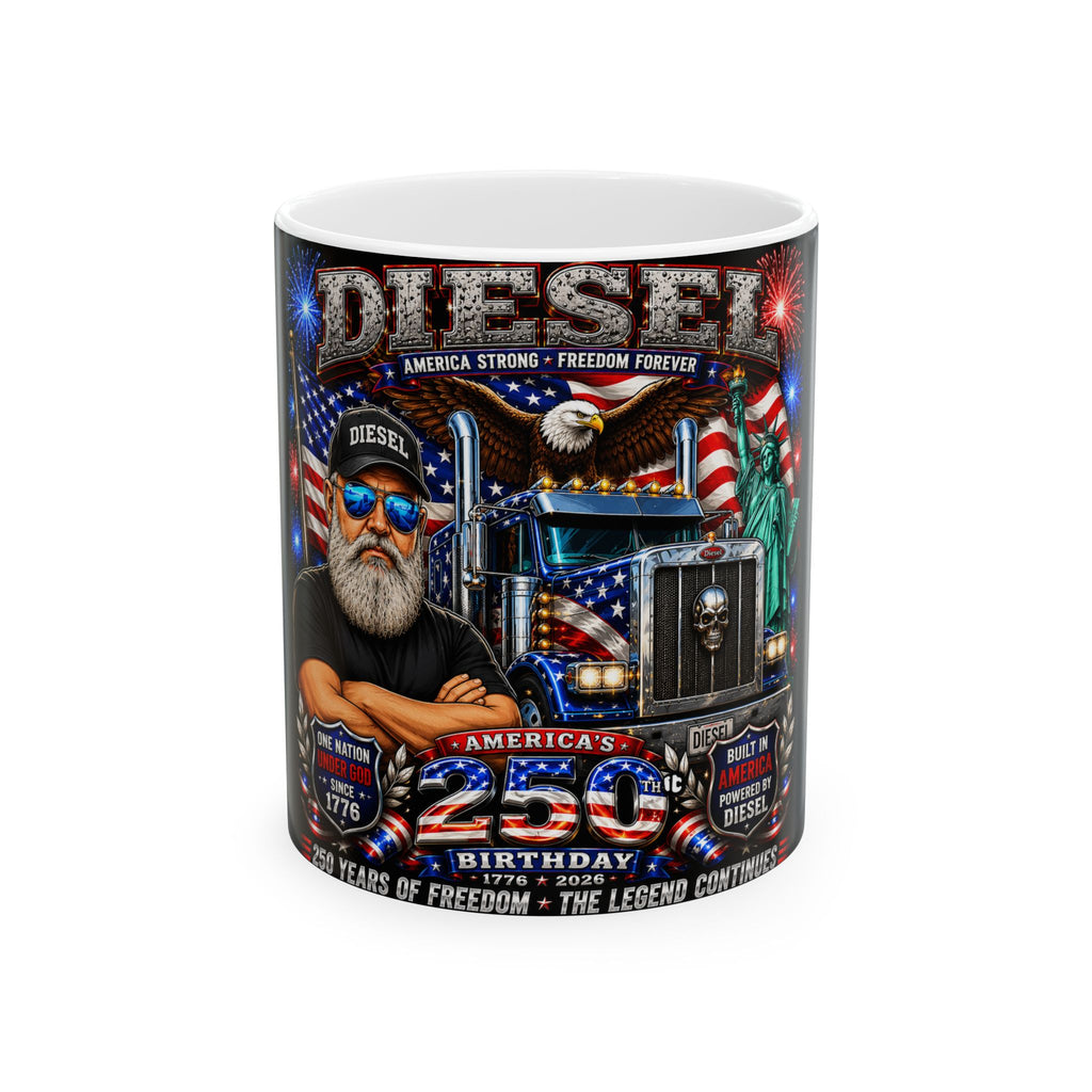 Diesel™ America 250 Coffee. Ceramic Mug, (11oz, 15oz)