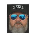 Diesel Cap Beard Guy Velveteen Plush Blanket — Cool Aviator Sunglasses Portrait Throw