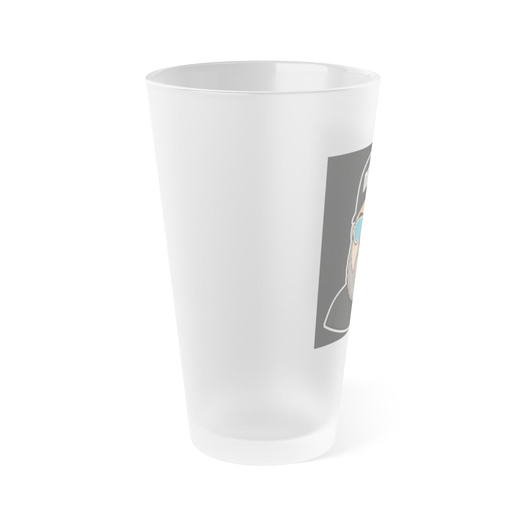 Frosted 16oz Pint Glass – 'DIESEL' Bearded  with Sunglasses