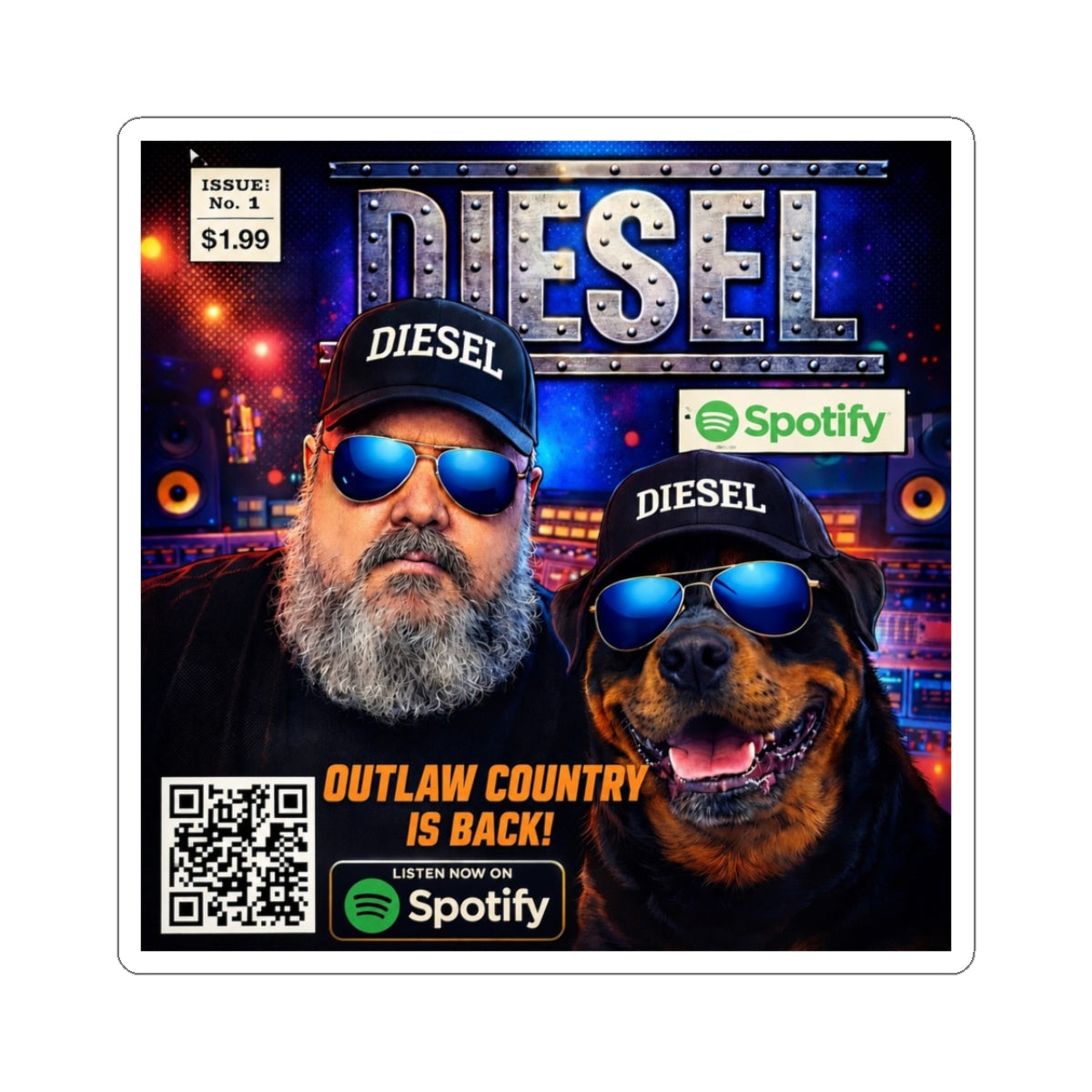 Diesel Issue No. 1 – Outlaw Country Is Back! Official QR Code Sticker