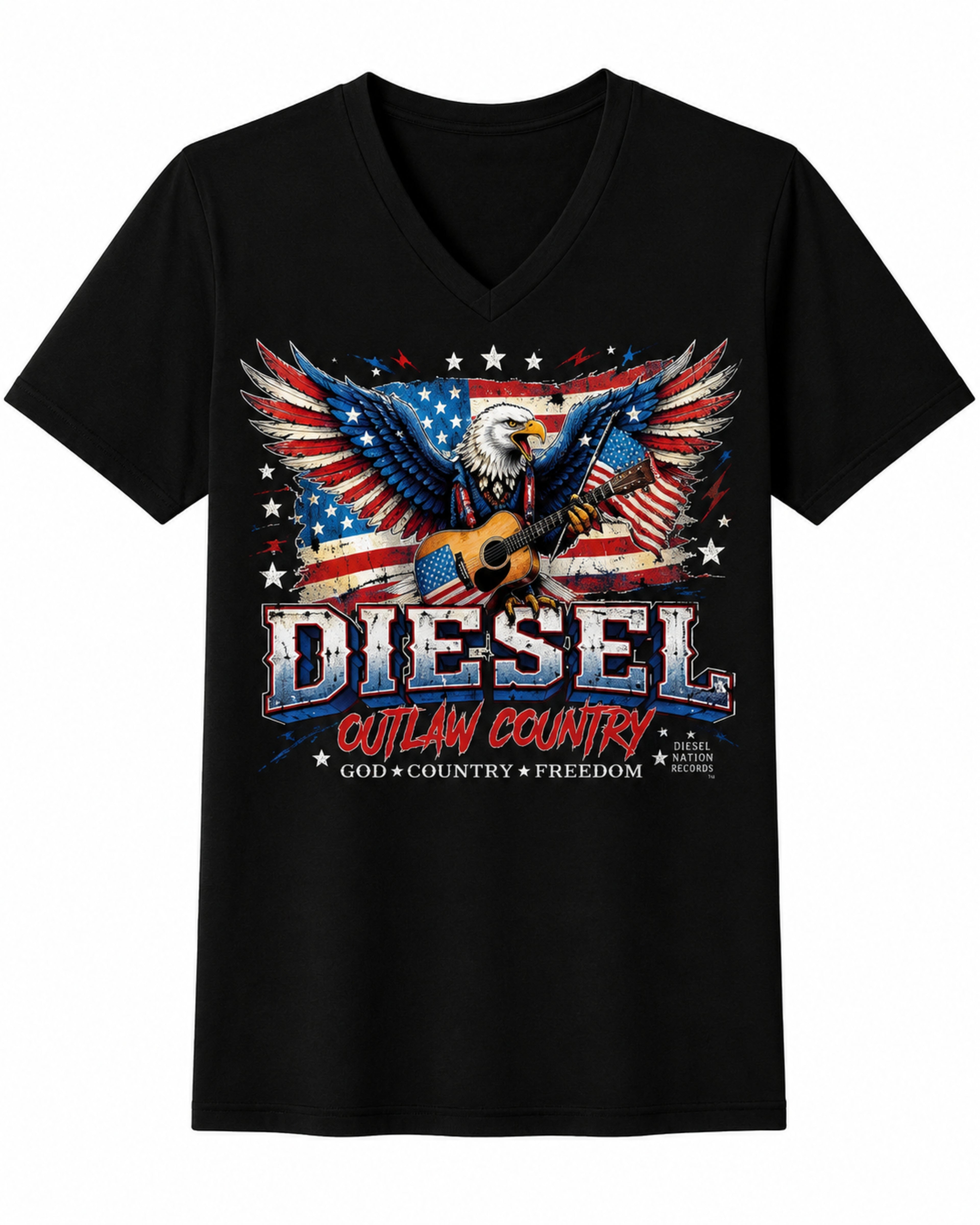 Diesel Outlaw Country Eagle V-Neck Tee