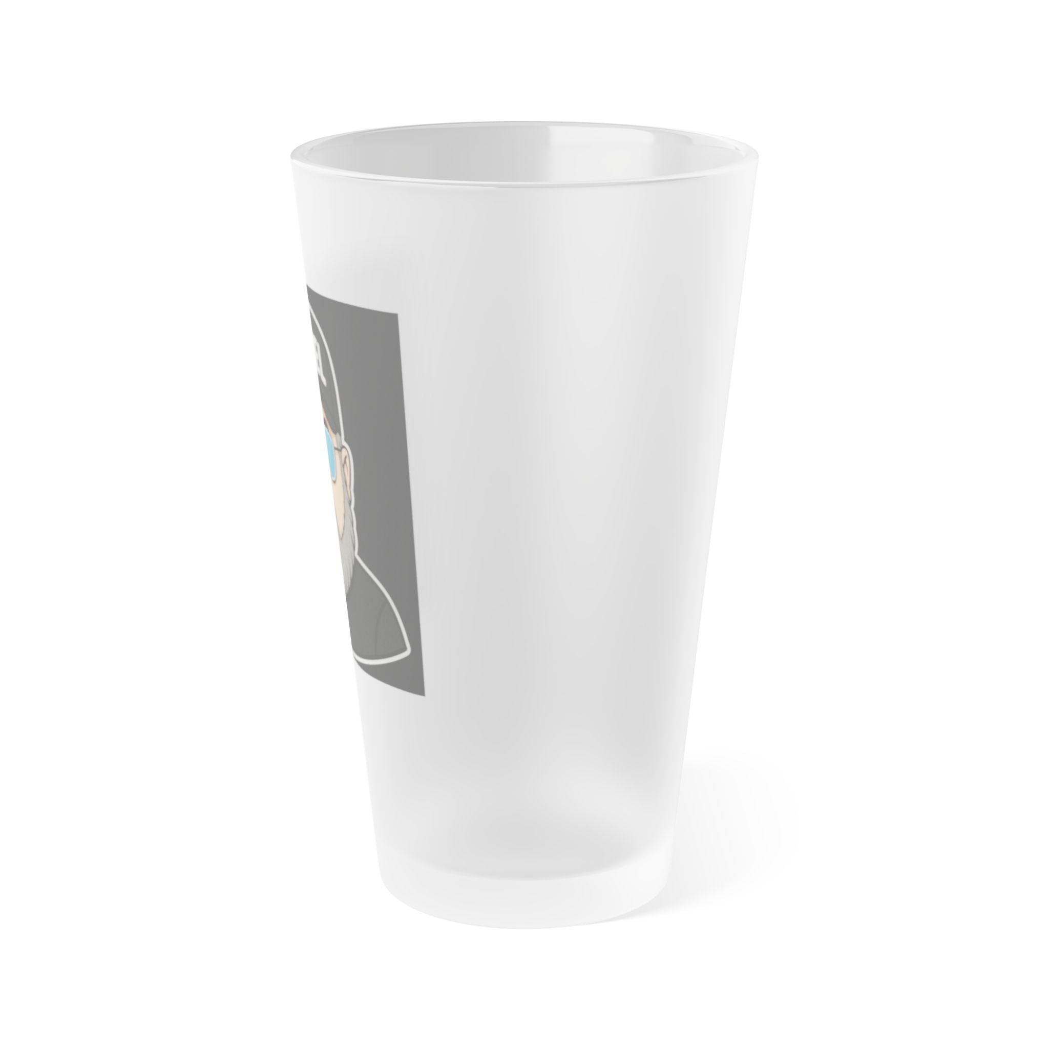Frosted 16oz Pint Glass – 'DIESEL' Bearded  with Sunglasses
