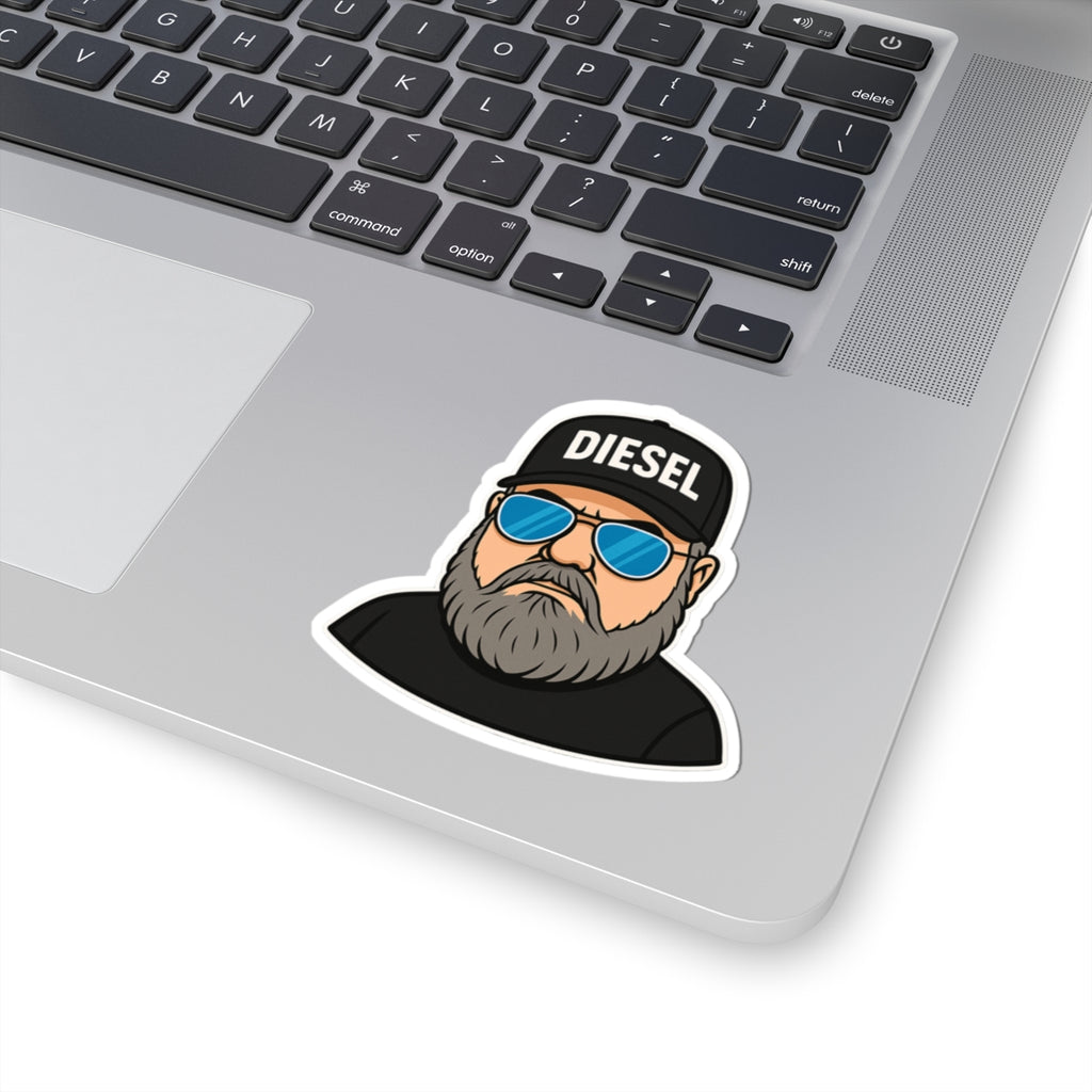 Built for the bold and made for the road, this premium DIESEL kiss-cut sticker features a rugged bearded outlaw character rocking the signature DIESEL cap and blue shades. Perfect for truckers, bikers, country rebels, hardworking dads, and anyone living t