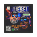 Diesel Outlaw Country Car Magnet — 'Diesel' Logo with Man & Dog Design (Spotify QR)