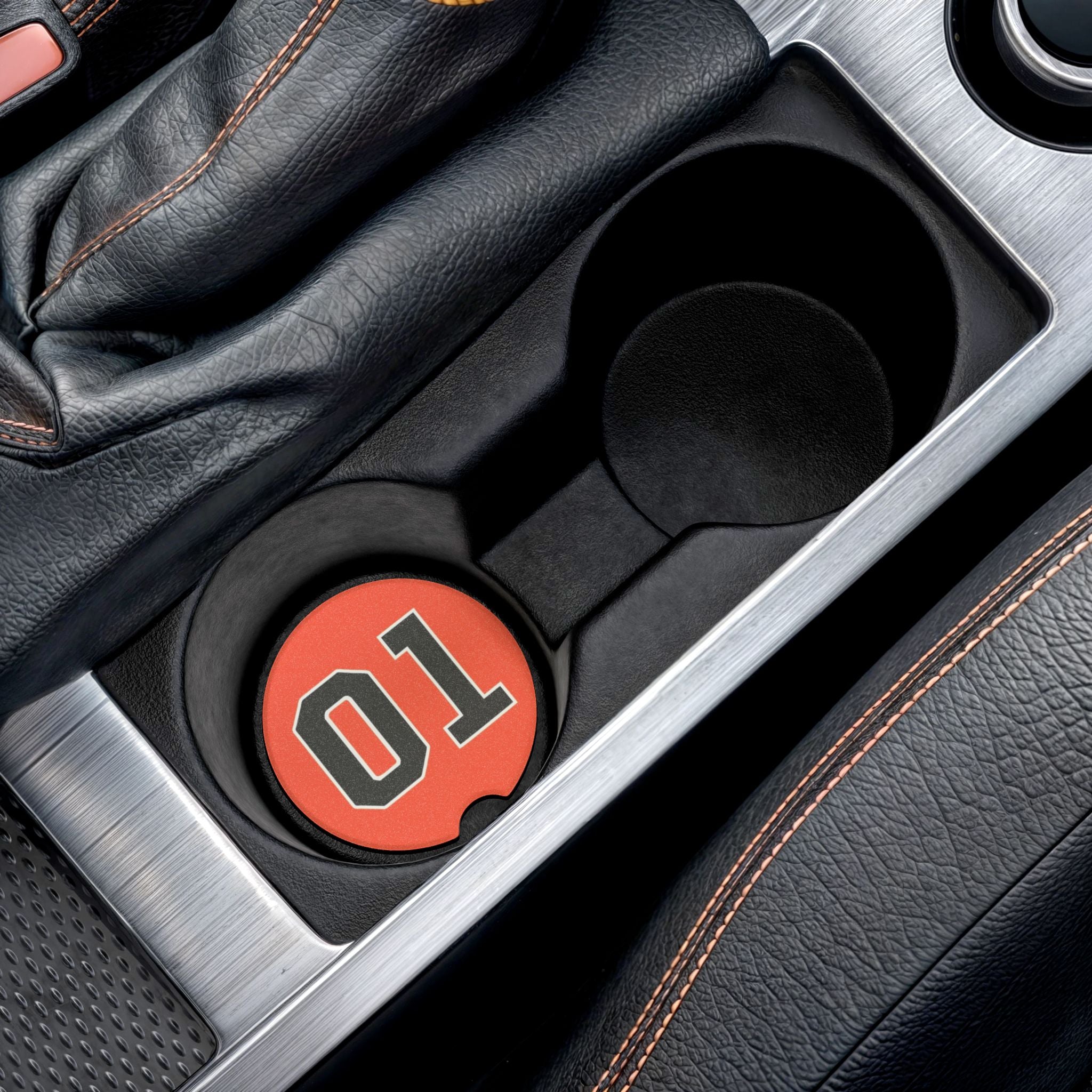 Soapstone Car Coaster — Retro '01' Numbered Cup Holder Insert