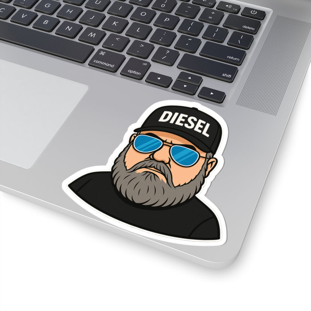 Built for the bold and made for the road, this premium DIESEL kiss-cut sticker features a rugged bearded outlaw character rocking the signature DIESEL cap and blue shades. Perfect for truckers, bikers, country rebels, hardworking dads, and anyone living t